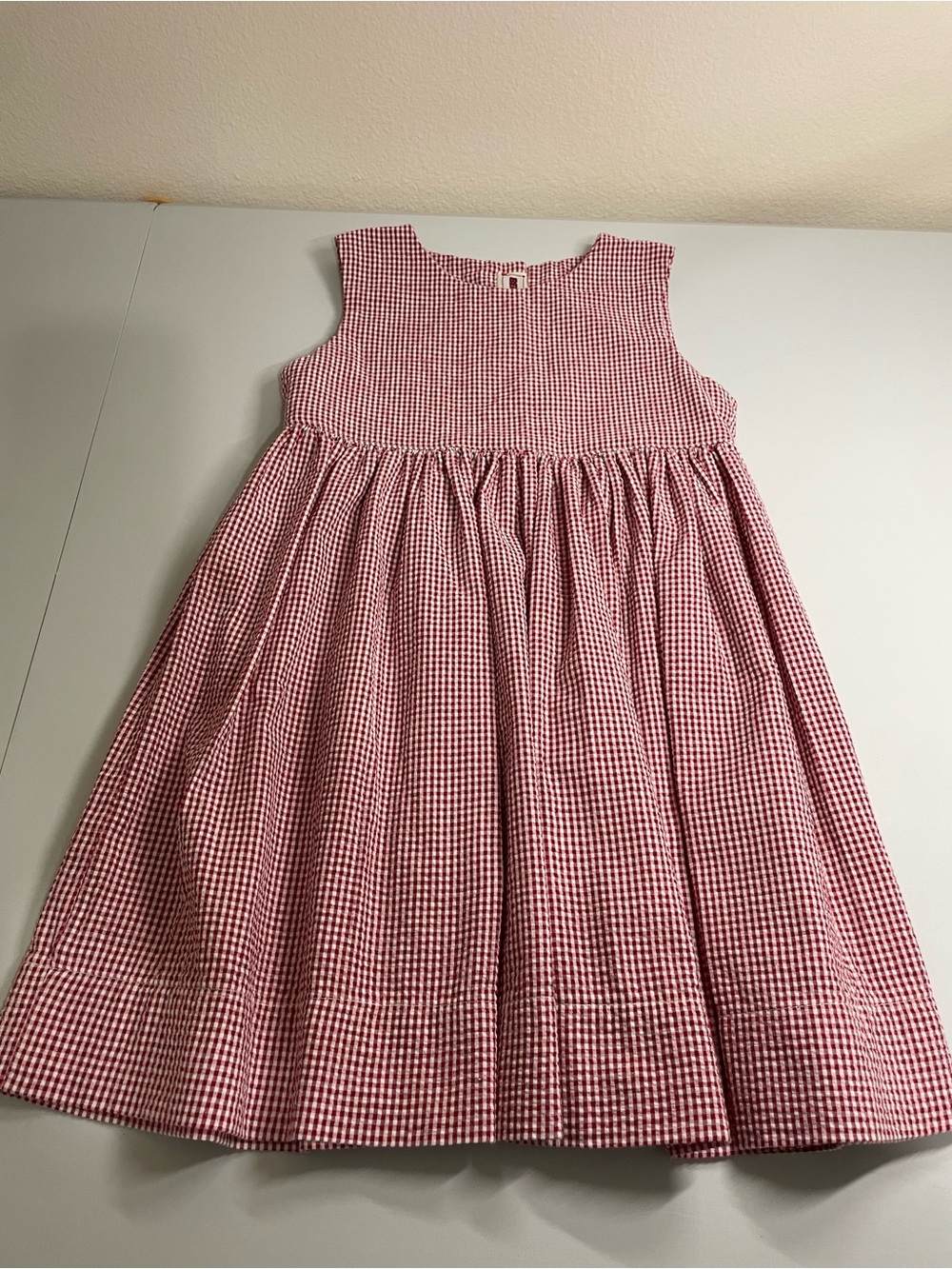 Vtg Beets N' Snips Red Gingham Dress Toddler Girl Size 3T